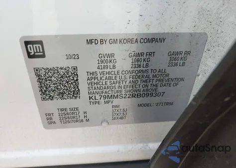 2024 Chevrolet Trailblazer Fwd Ls from USA, damaged, VIN KL79MMS22RB099307